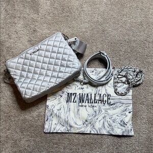 MZ Wallace Metallic Quilted Crossbody Bag